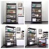 72"H Heavy Duty Storage Shelves Adjustable 5-Tier Metal Shelving Unit with Wheels for 1750LBS Load Kitchen, Garage, Pantry, and More